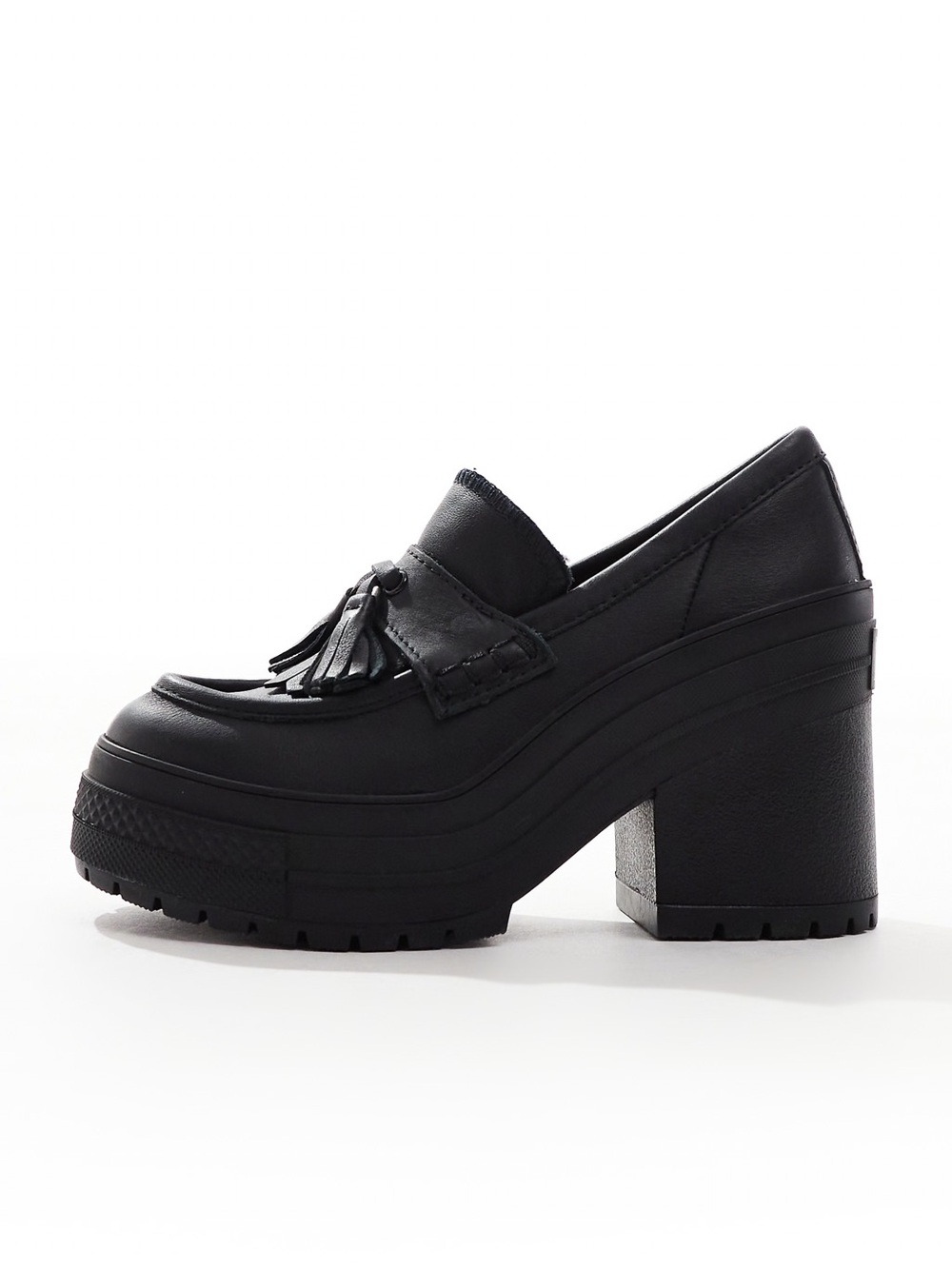 Converse Chuck 70 De Luxe Heeled Loafer Black | Women’s Size 8 | Like New - Picture 2 of 5